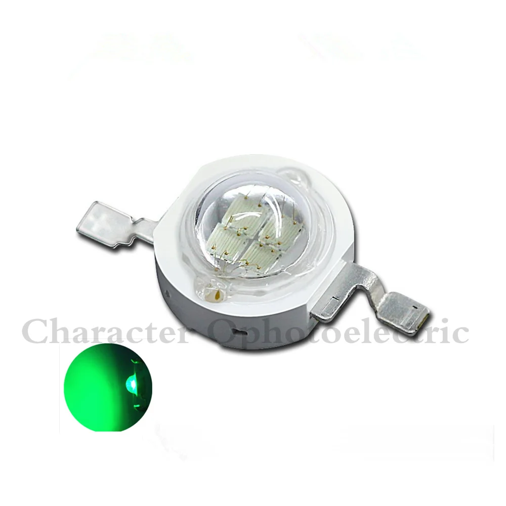 5W High Power LED 4Chip, Epistar Chip Copper Stent White/Warm/Red/Blue/Green/Pink /Cyan/ Full Spectrum  Excellent Light