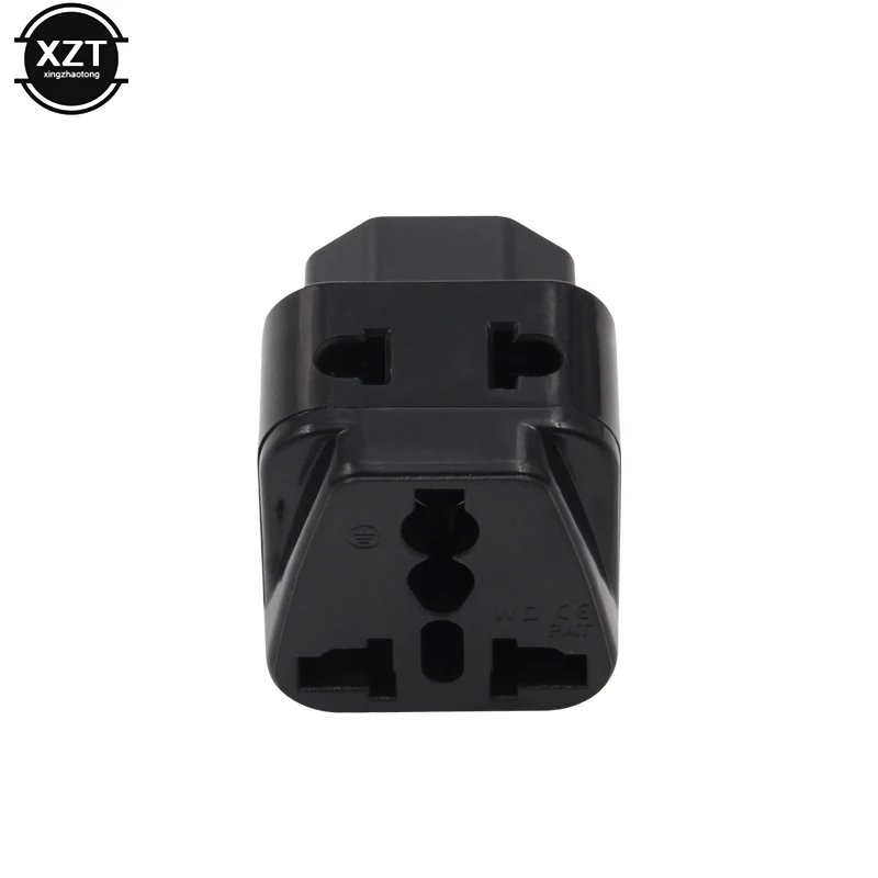 Steker Konversi Khusus AU/AS/Inggris/UE Perempuan Universal 2 In 1 IEC 320 C14 Adaptor Daya PDU/UPS C13 Jantan Ke C13