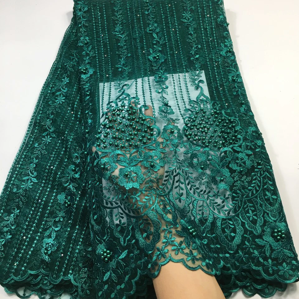 Wine Color High Quality Nigerian Lace Fabrics For Wedding 2021 Latest African French Lace Fabric With Beads And Stones M26701