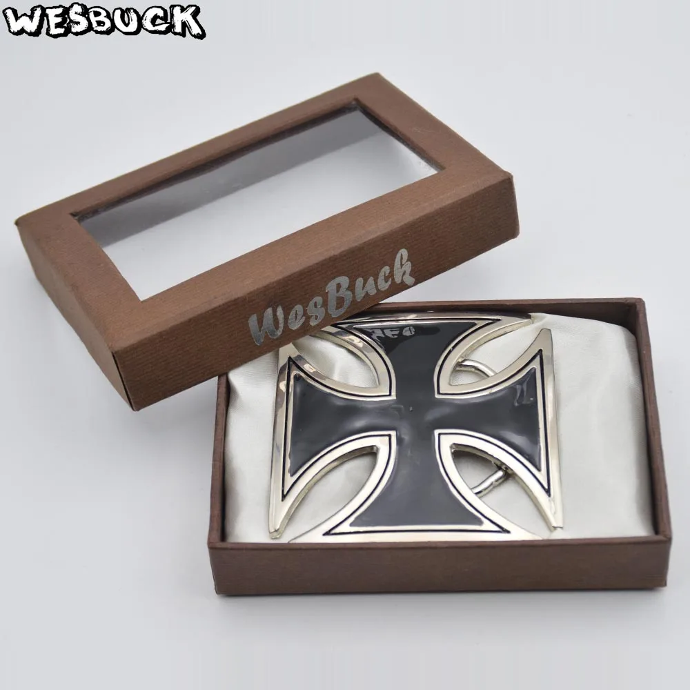 5 PCS MOQ WesBuck Brand Crossing Belt Buckles Metal for Man Women West Cost Choppers Men Women Buckle With PU Belt Holiday gifts