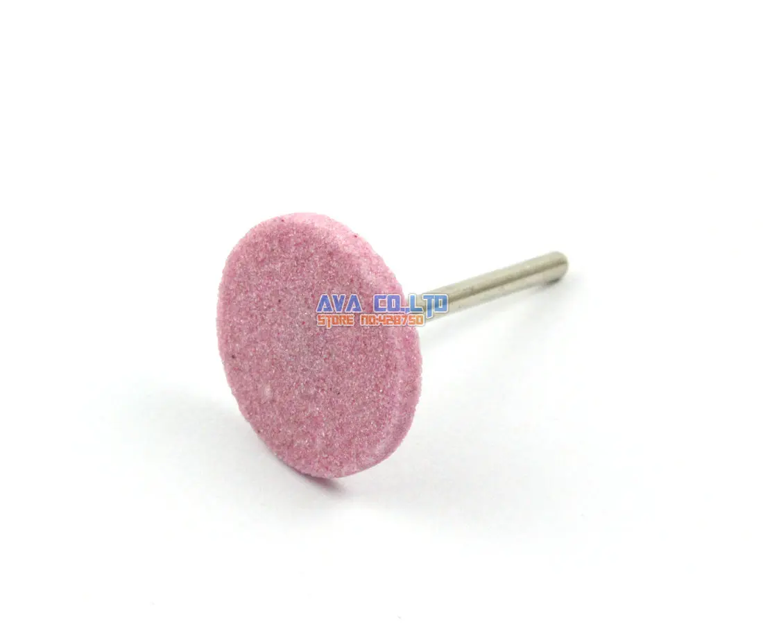 20 Pieces 25x3mm Mounted Point Pink Aluminum Oxide Abrasive Grinding Stone Wheel 3mm Shank