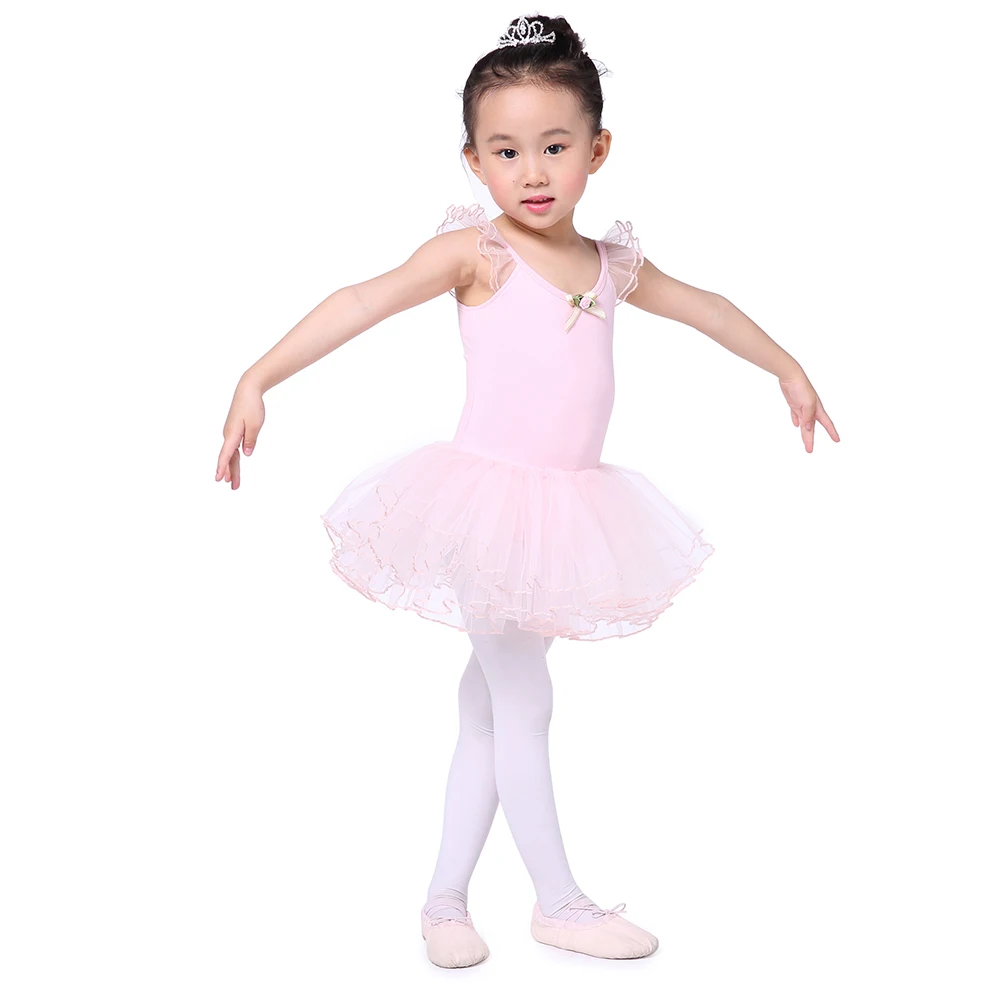 Girls Ballet Dance Wear Dress Kids Cotton Lycra Tutu Ballet Skirt Children Gymnastics Leotard Beautiful Costume Christmas Gift