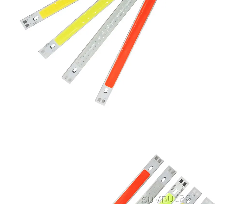 [Sumbulbs] 200 x 10 mm 0422 10 W LED-Licht COB-Streifenlampe DC 12–14 V 1000 lm grün gelb rot blau warmweiß reines weißes Balkenlicht – Detail 6