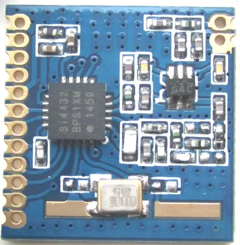 SI4432 وحدة لاسلكية RF 433M 1500m at 1200bps منطقة مفتوحة 100mw مع هوائي الربيع