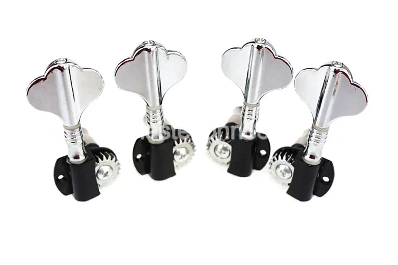 Chrome Electric Bass Half-Sealed Tuning Pegs Tuners Machine Head For 4/5 Strings Electric Bass