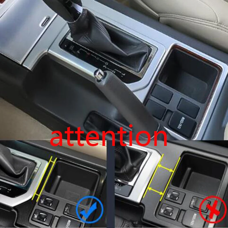 For Toyota Prado 2010 2011 2012 2013 2014 2015 2016 2017 ABS Matte Car gear shift knob frame panel cover trim Car Accessories