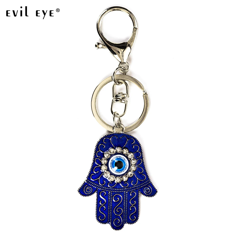 

EVIL EYE NEW Arrival Hand of Fatima Eyes Pendant Metal Pendant Key Holder Jewelry Chaveiro llaveros Porte Clef EY5176