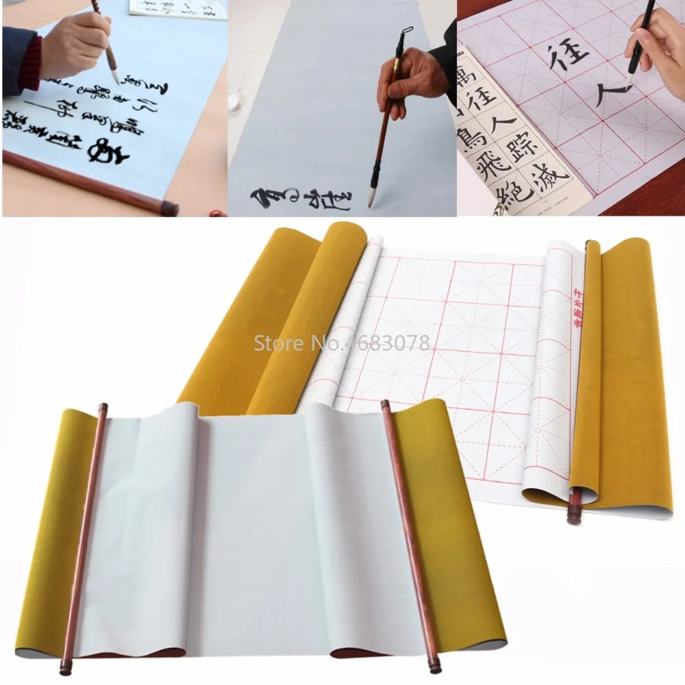 Water Writing Scroll Cloth Paper Writing Painting Chinese Calligraphy Practice Scroll Cloth Paper Repeat Use Magic Water Write C