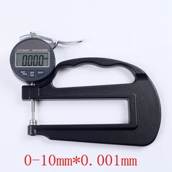 0.001mm Digital Thickness Gauge 0-10mm Electronic Micron Thickness Indicator Paper Leather Micrometer Measure Tools Depth:120mm