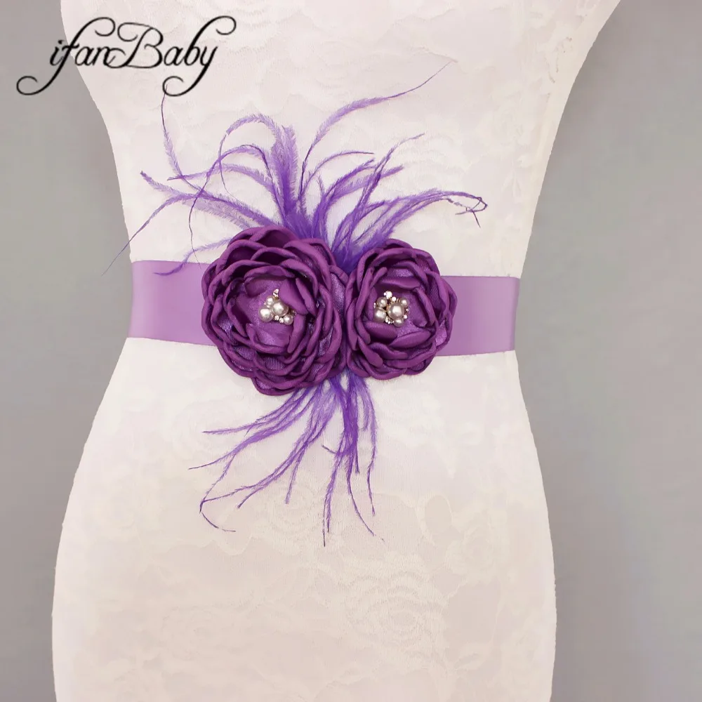 open lace back dress Floral Sash Belt & Headband main image 1