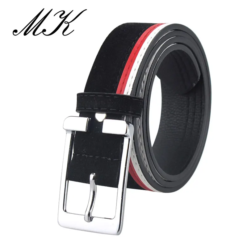 Maikun Men's Belts Leather Belts for Men Belt Metal Pin Buckle Belt for Casual Jeans High Quality Brand Male Strap 4 Colors