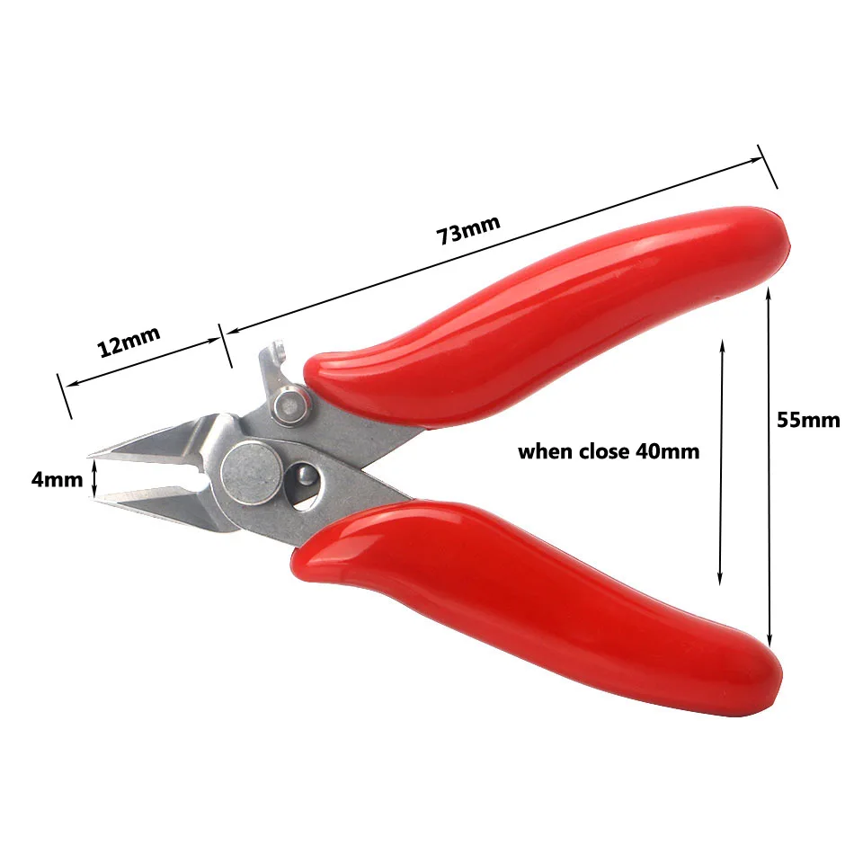 1Pc 3.5 Inch Mini Diagonal Cutting Pliers Wire Cable Side Flush Cutter Plier With Lock Hand Tools Herramientas