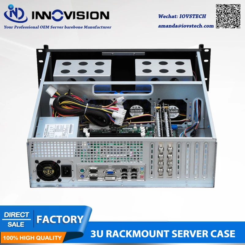 Fashionable 3U Rack mount 8 bays server case RX3500L