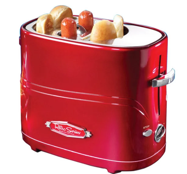 Household Hot Dog Toaster Automatic Breakfast Bread Making Machine American Mini Sausage Maker Toasting Furnace