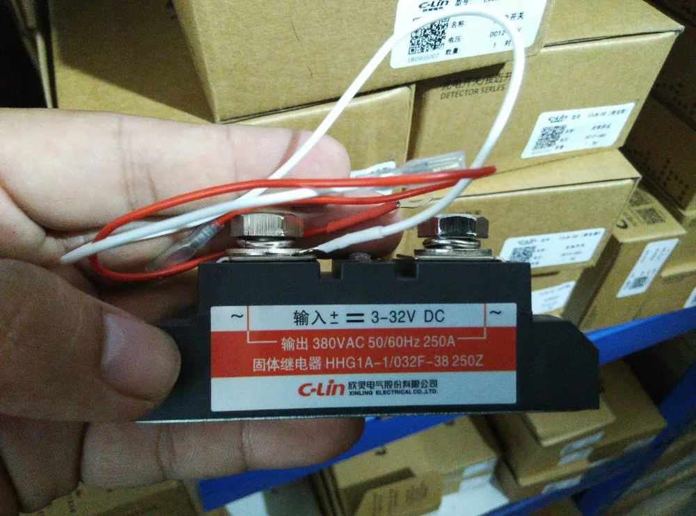 Brand new original authentic C-Lin HHG1A-1/032F-38 250Z DC Control AC SSR-DA Solid State Relay 250A  380VAC