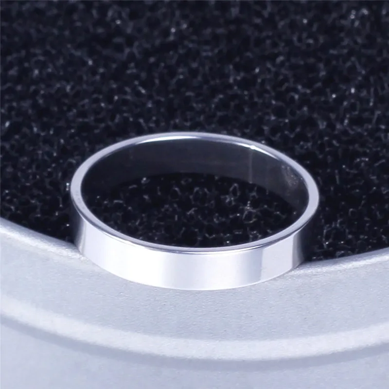 4mm Punk Rock Style Silver Color Ring for Men and Women Personalized Ring Customize Ring Engraved Ring