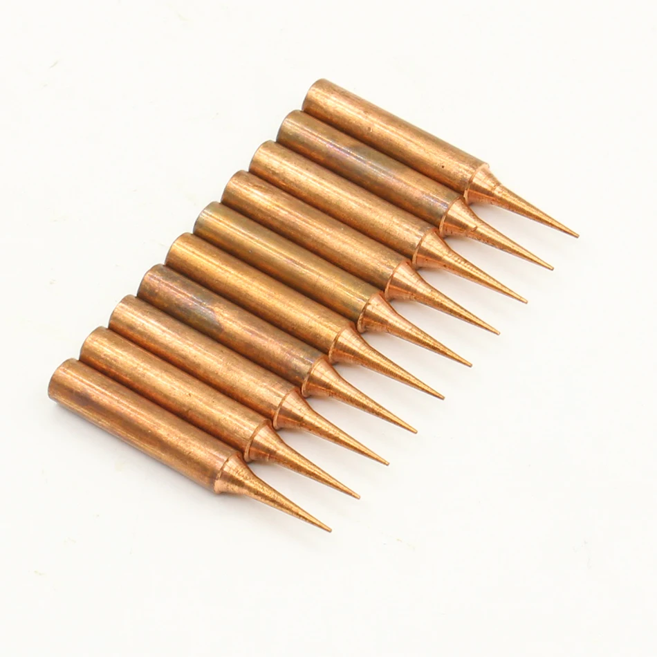 

100PCS/LOT 900M-T-I Diamagnetic copper soldering iron tip Lead-free Solder tip 933.376.907.913.951,898D,852D+ Soldering Station