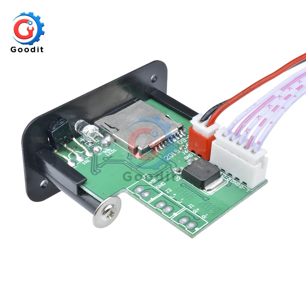 Samochód 5 V/12 V Mini MP3 pokładzie dekoder USB TF w kształcie litery U czytnik dysku MP3 odtwarzacz wzmacniacz z pilot zdalnego sterowania na