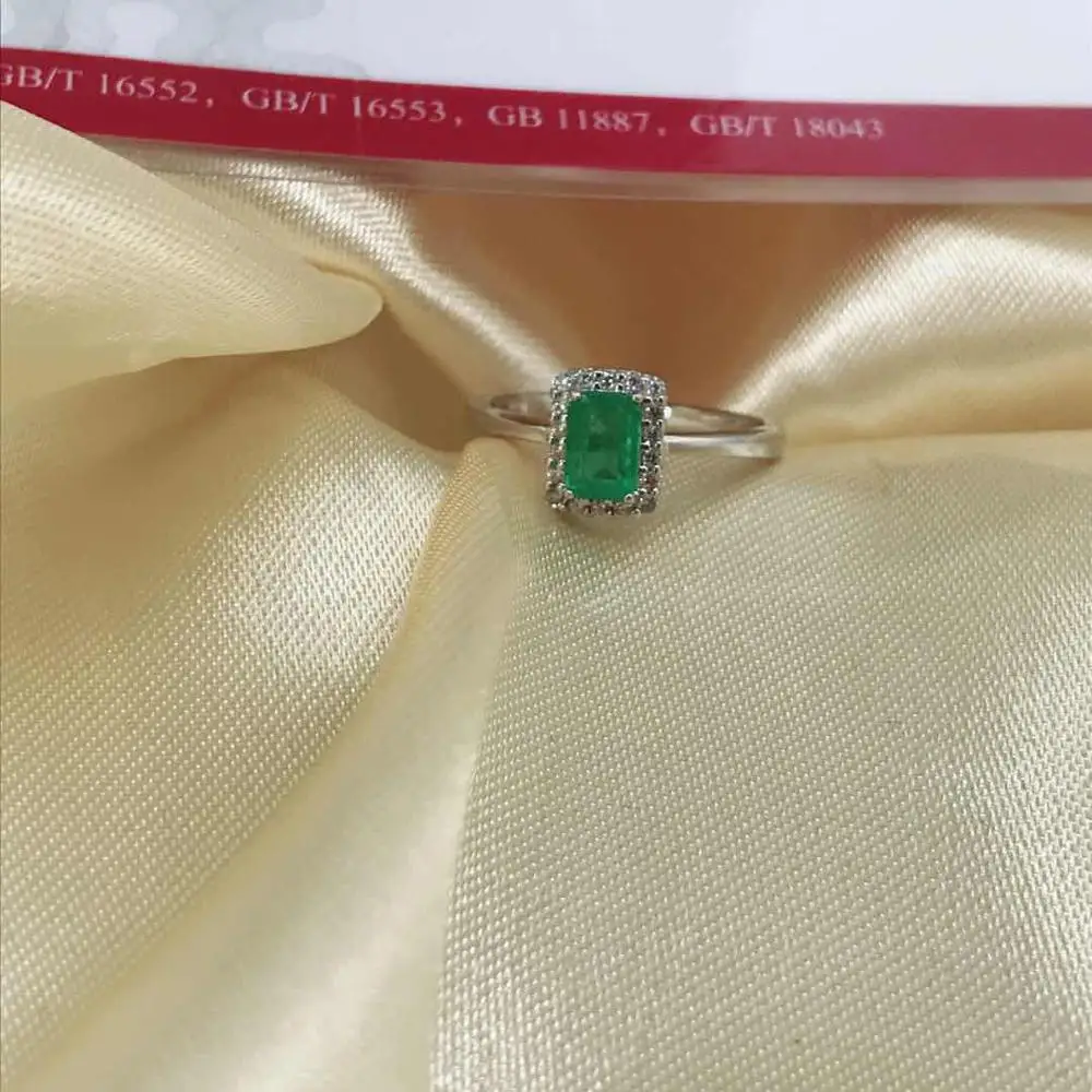 Fashion Luxury nature Emerald Wedding Rings for Women 100% 925 Silver Sterling Rings Female Brand Jewelry Accessories Gifts
