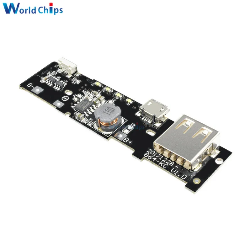5V 2.1A PCB Step Up Boost Power Module Power Bank Charger Charge Module Charging Circuit Board DIY 18650 Battery