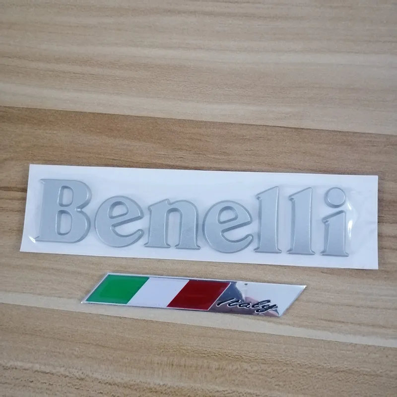 Motorcycle decals stickers 3D stereo Logo For Benelli Italy Italia BN600 TNT600 Stels600 Keeway RK6 BN302 vespa Silver Color