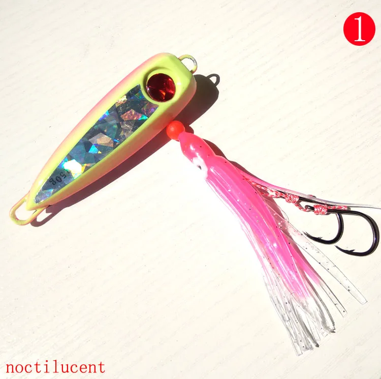 1pc 200g/150g/120g/100g Bottom jig Jig head with fishing lure skirt  lead jig lead fish jigging lure metal fishing lure