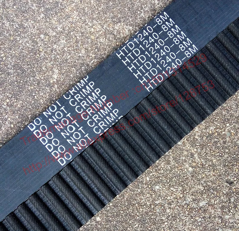 

5pcs 1240-HTD 8M-20 Timing belt length 1240mm width 20mm pitch 8mm teeth 155 Rubber HTD8M STD S8M Timing belts freeshipping