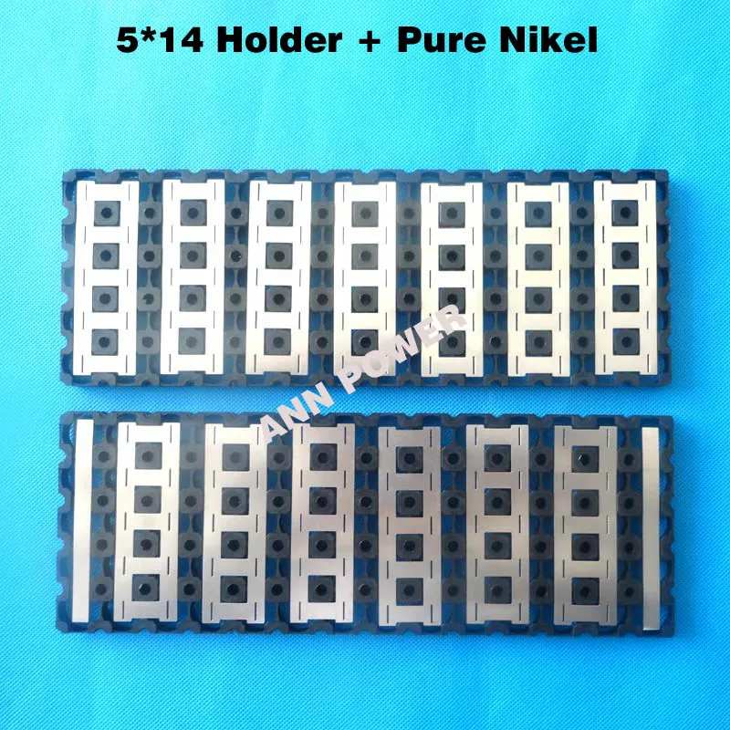 

5*14 (5P14S) 18650 battery holder + pure nickel For 3.7V cell 14S 51.8V li-ion battery pack 5*14 5P14S holder and nickel belt