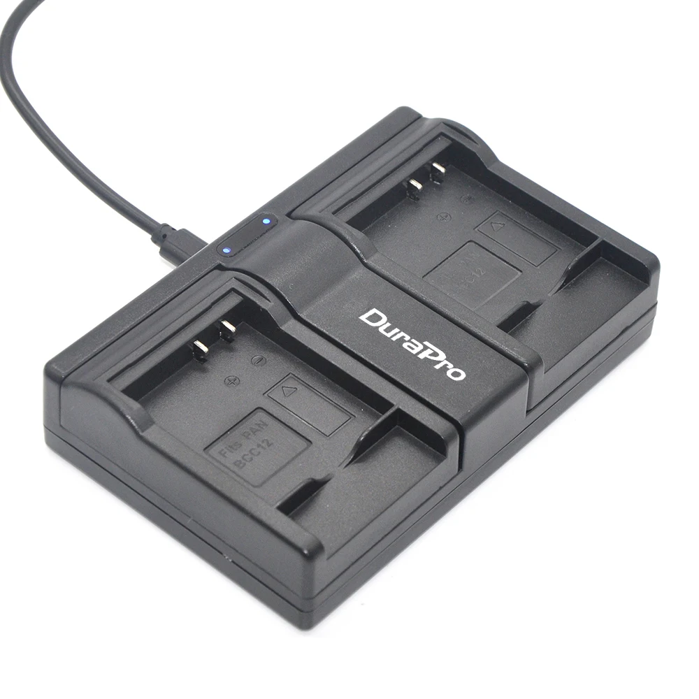 Chargeur double USB pour batterie CGA-S005 CGA S005 CGAS005, panasonic DMW-BCC12 DMC-FX8 FX9 FX10 FX12 FX50 FX150 LX1 LX2