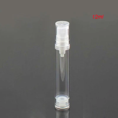 

Hot 12ML clean airless bottle with pump, plastic lotion bottle vacuum bottle with airless pump ,airless Refillable Bottles