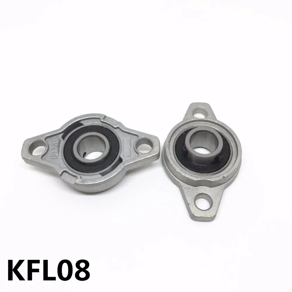 

2Pcs KFL08 Zinc Alloy Diameter 8mm Bore Ball Bearing Pillow Block Mounted Support KFL08