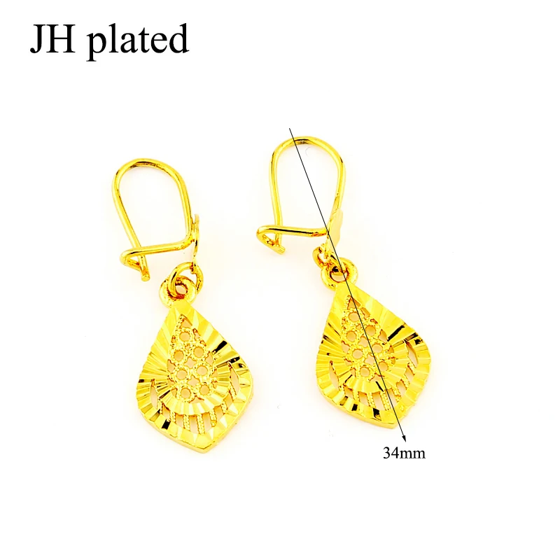 JHplated African Ethiopia jewelery Earrings for women\'s gift wedding gifts Hollow out fashion jewelry