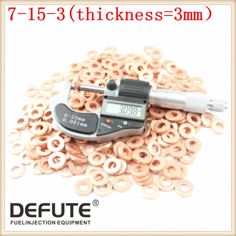 100 pieces thickness 3mm 9001-850C Copper Washer 9001-850C 7*15*3mm 9001 850C for Euro3 Euro4 Euro 5 Fuel Injector Nozzle