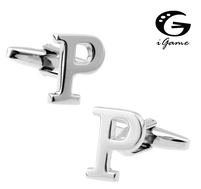 

Запонки iGame с буквами, символ из качественной латуни, дизайн P, бесплатная доставка