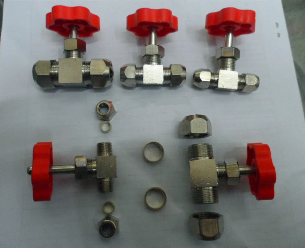 1/8 &quot;1/4&quot; bsp 6/8/10/12mm i/d tappo in ottone valvola a spillo multipla