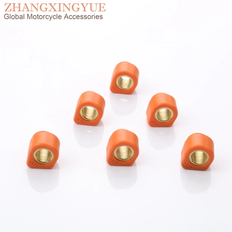 6pc Performance Variator Roller Weights 6.5gram 15x12mm for Yamaha Aerox Axis 50 Beluga Breeze BWS Bump Naked R 50cc 2T