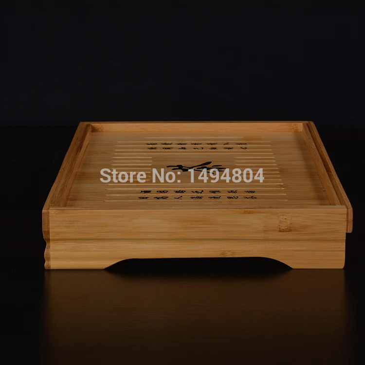 Tea Tray High Quality Classical Style 43cm*28cm*6.5cm Bamboo Carved Tea Tray, Exquisite Bamboo Tea Board Tea Set