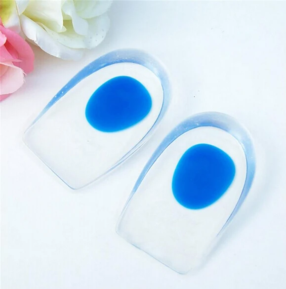 1pair Silicone Gel insoles Massaging Foot Care Heel Cushion pad for shoe pain relief Heel Cup Plantar Calcaneal Achilles