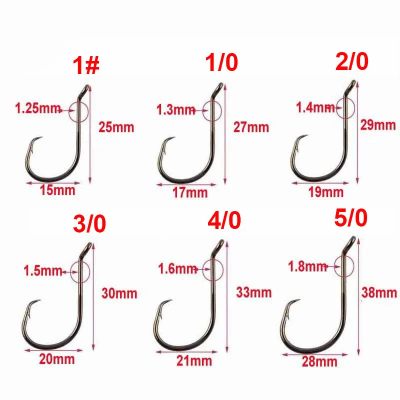 180pcs 7384 High Carbon Steel Fishing Hooks Saltwater Fishing Offset Sport Circle Bait Fishhooks Set With Box Fishing Tackle