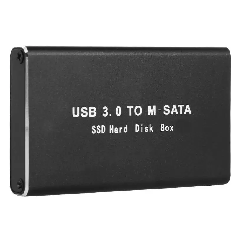 mSATA To USB 3.0 SSD Enclosure mini SATA External HD Hard Drive Disk Box Storage Case Adapter For KingSpec mSATA SSD 30X50mm