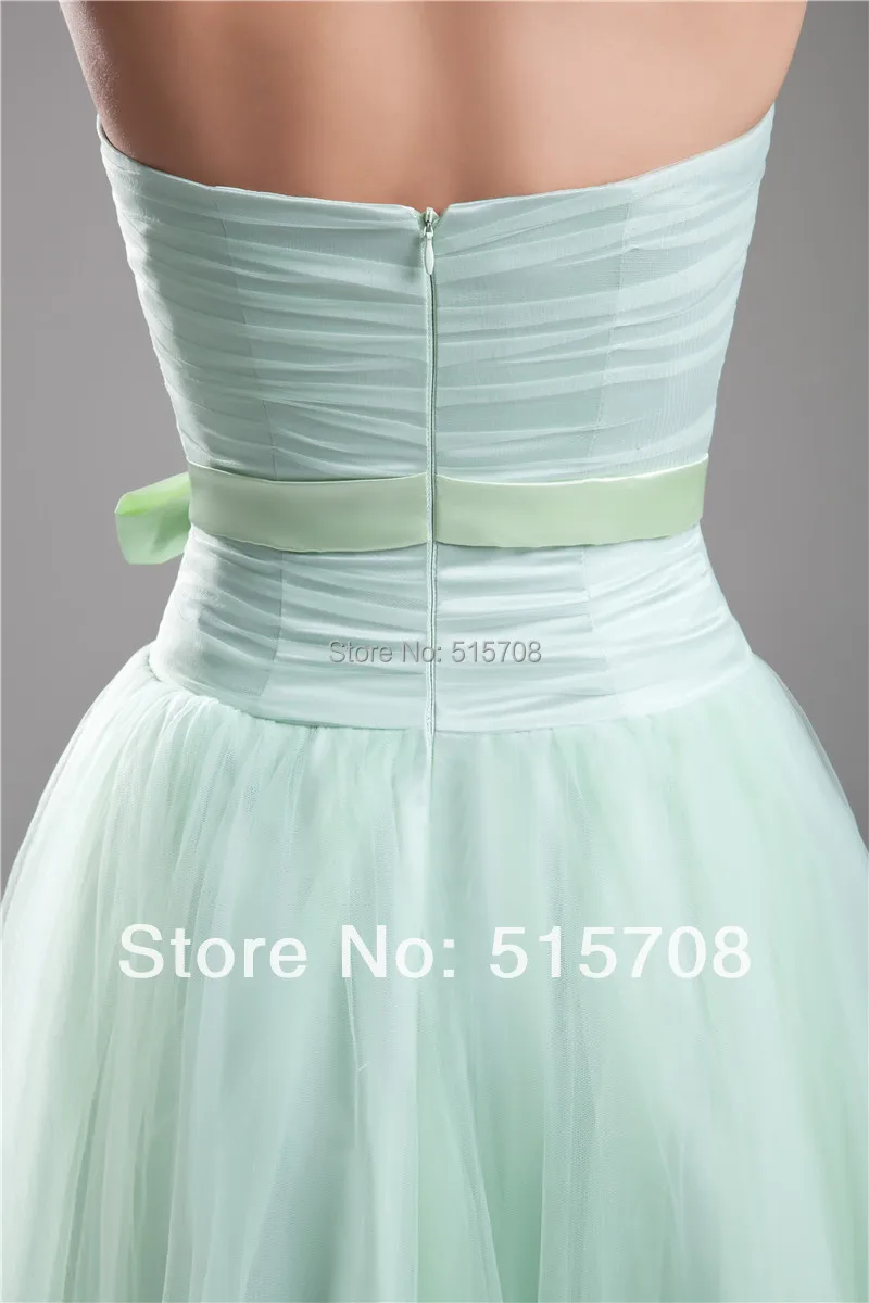 Vestido de baile de graduación Formal, sin tirantes ligero, color verde, fajín de flores, personalizado, envío gratis