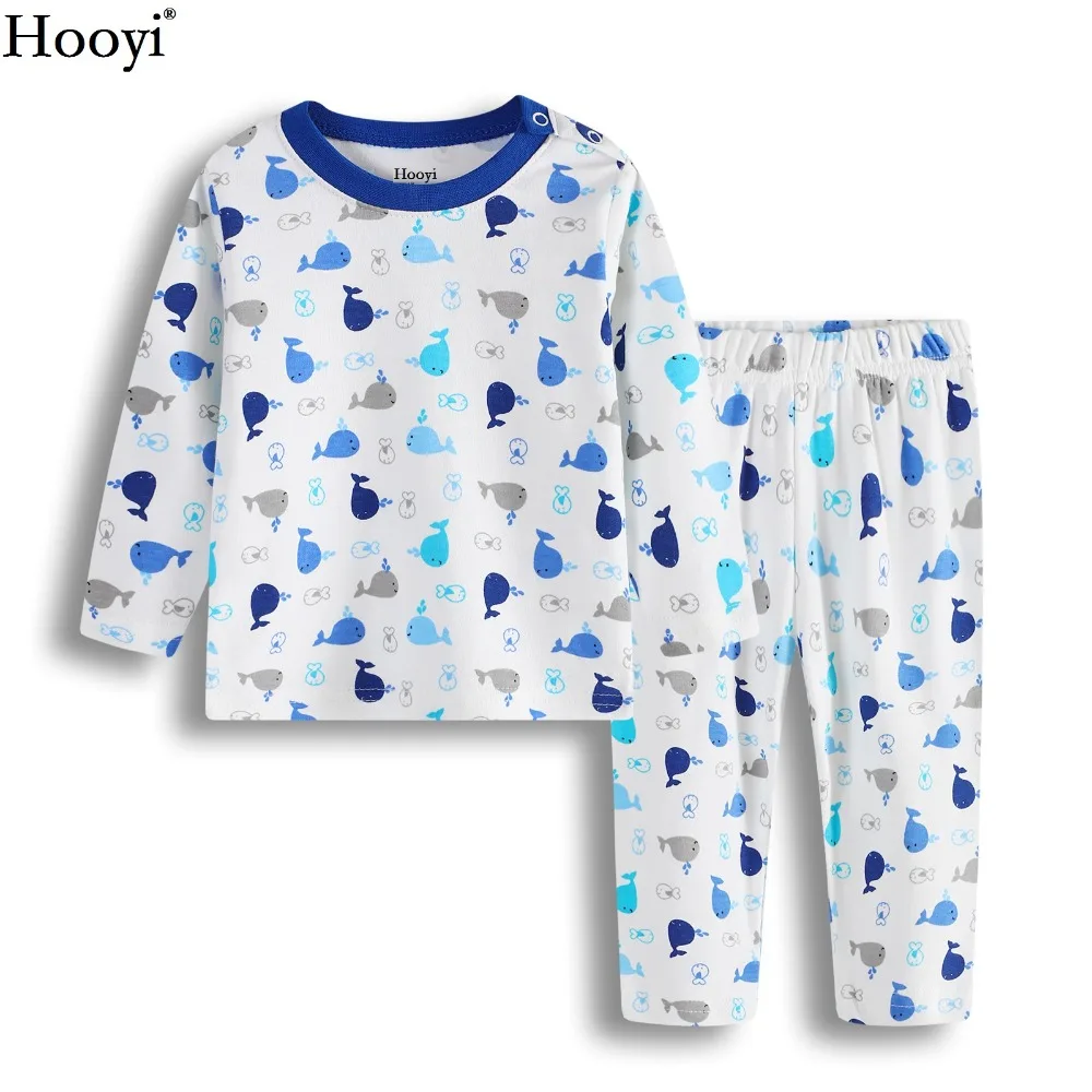 Hooyi Fashion Baby Boys Pajamas Clothes Set Newborn Jumpsuist Baby Sleepwear 100% Cotton Cartoon Planes Bebe Clothing Hot Sale