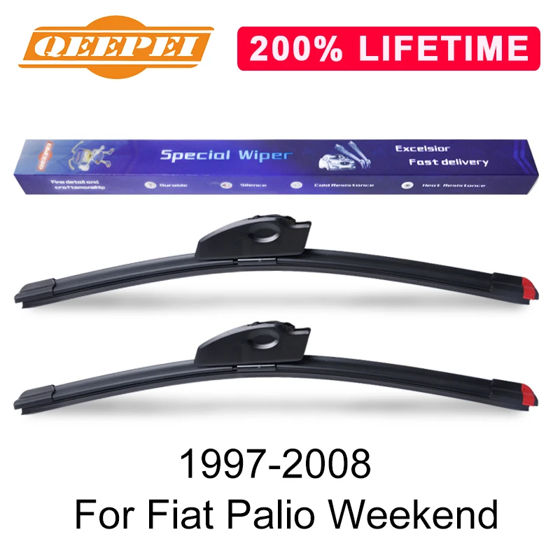 QEEPEI Replace Wiper Blade For Fiat Palio Weekend 1997-2008 Accessories fit Auto Rubber Windshield Wiper Blade