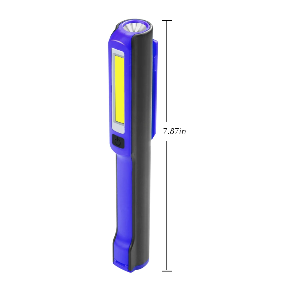 Portable 120 degree LED Flashlight  COB LED 18650 Battery Outdoor Camping Powerful Repair Led Flashlight USB Rechargeable