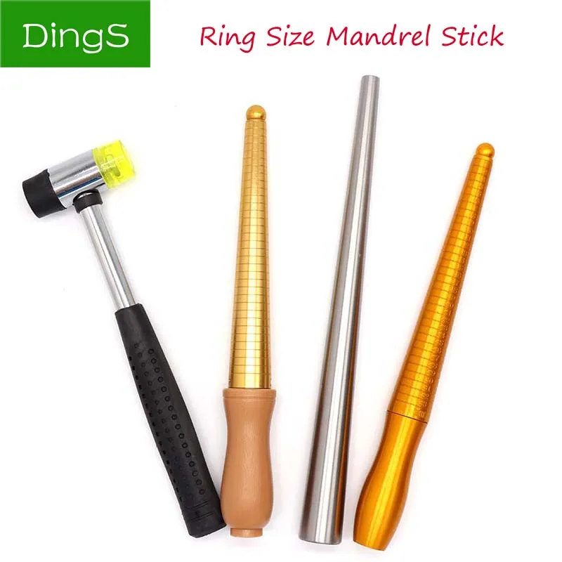 1 pçs joalheiros martelo de borracha 1-33 hk tamanho anel de metal mandrel dedo tamanho calibre círculo modelos ferramentas de jóias kit ferramentas de medição
