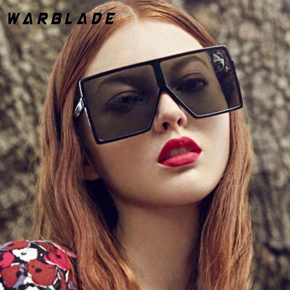 

2018 Fashion Trend Women Sunglasses Classic Square Very Large Prevent Bask In Glasses UV400 Individuality Eyeglasses WarBLade