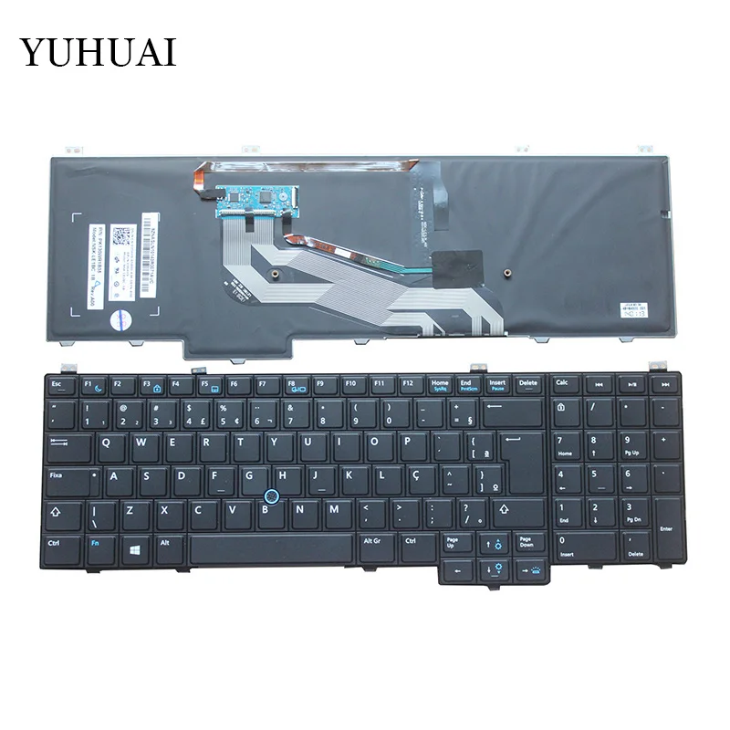 Imagem -01 - Brasil br Teclado do Portátil para Dell Latitude 155000 E5540 Série Pk130wr1b35 Nsk-le1bc 035hy9 com Vara Apontando & Retroiluminado Novo brasil br teclado do portatil para dell latitude 155000 e5540 serie pk130wr1b35 nsk le1bc 035hy9 com vara apontando retroiluminado novo 01
