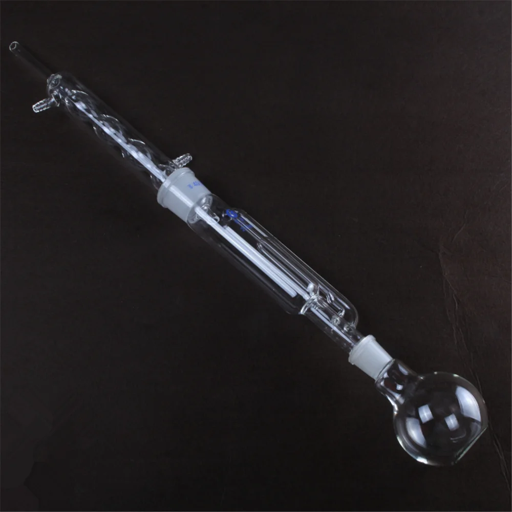 

150ml,Glass soxhlet extractor body & Allihn condenser Spherical shape condenser ,1 Flat Bottom Flasks for Lipid Extraction