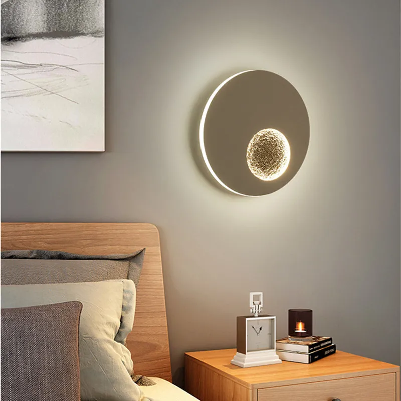 

Nordic Art Stray Moon Design Wall Lights Creative Background Living Room Bedroom Hotel Room Stairs Aisle Lights