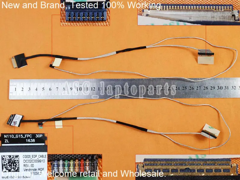 New Original LCD LED Screen Video Flex Cable For Lenovo IdeaPad 110-15IBR 110-15 30Pin Display Cable DC02C009910